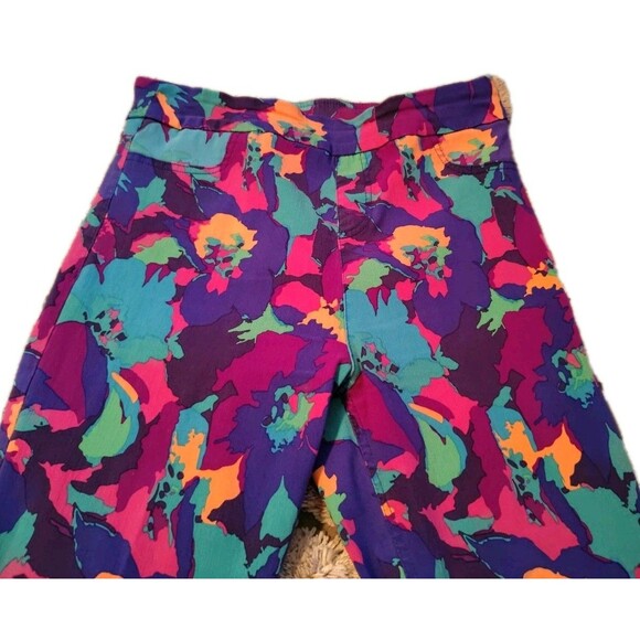 2 Soft Surroundings Pants Size M Stretch Pull On Colorful Back Pockets Ankle... - Picture 3 of 10